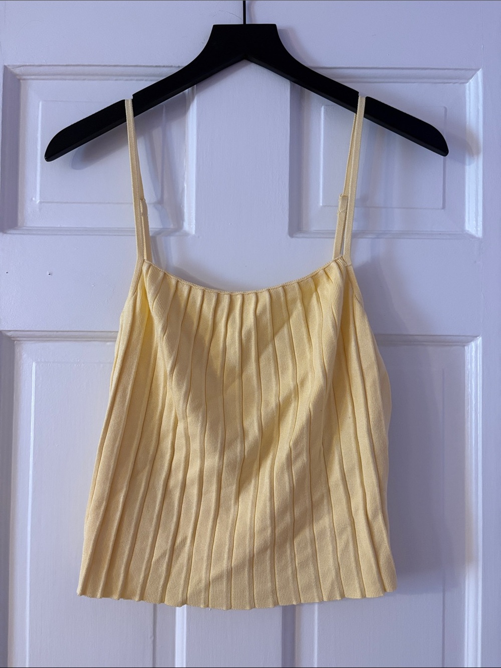 Abercrombie & Fitch Pale Yellow Ribbed Camisole